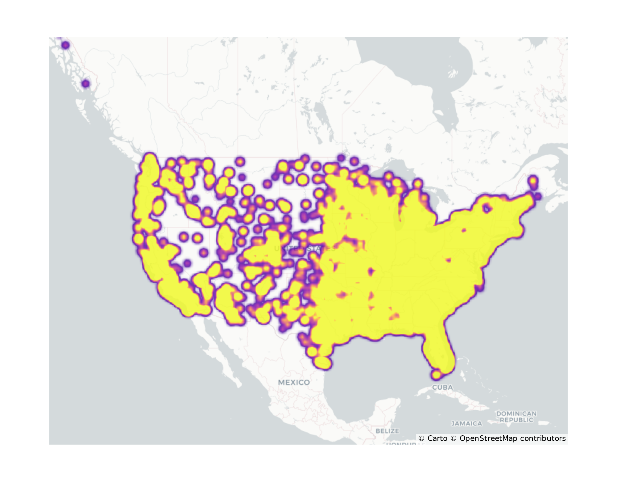 Retail Places Geographical Distribution