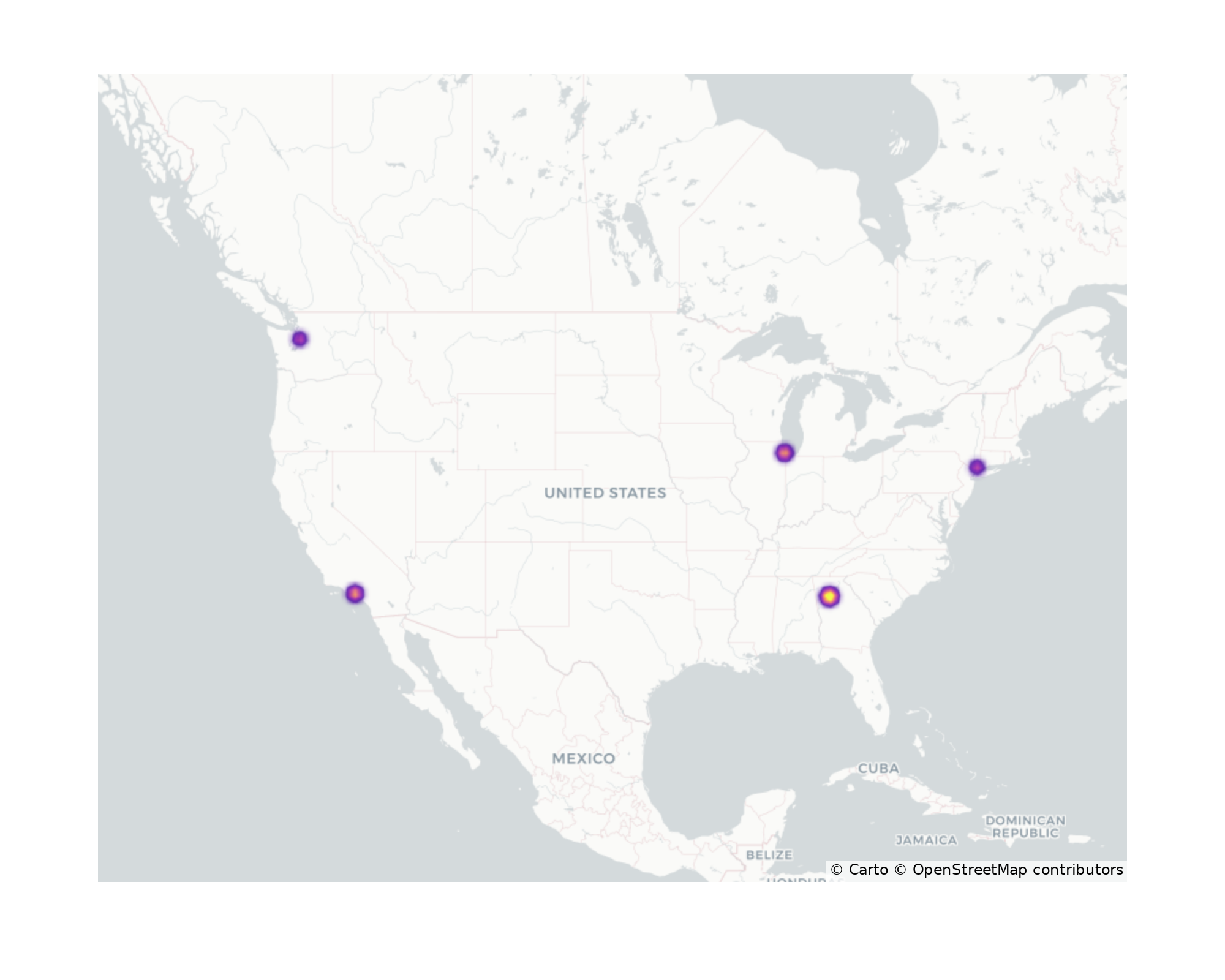 Trails Geographical Distribution