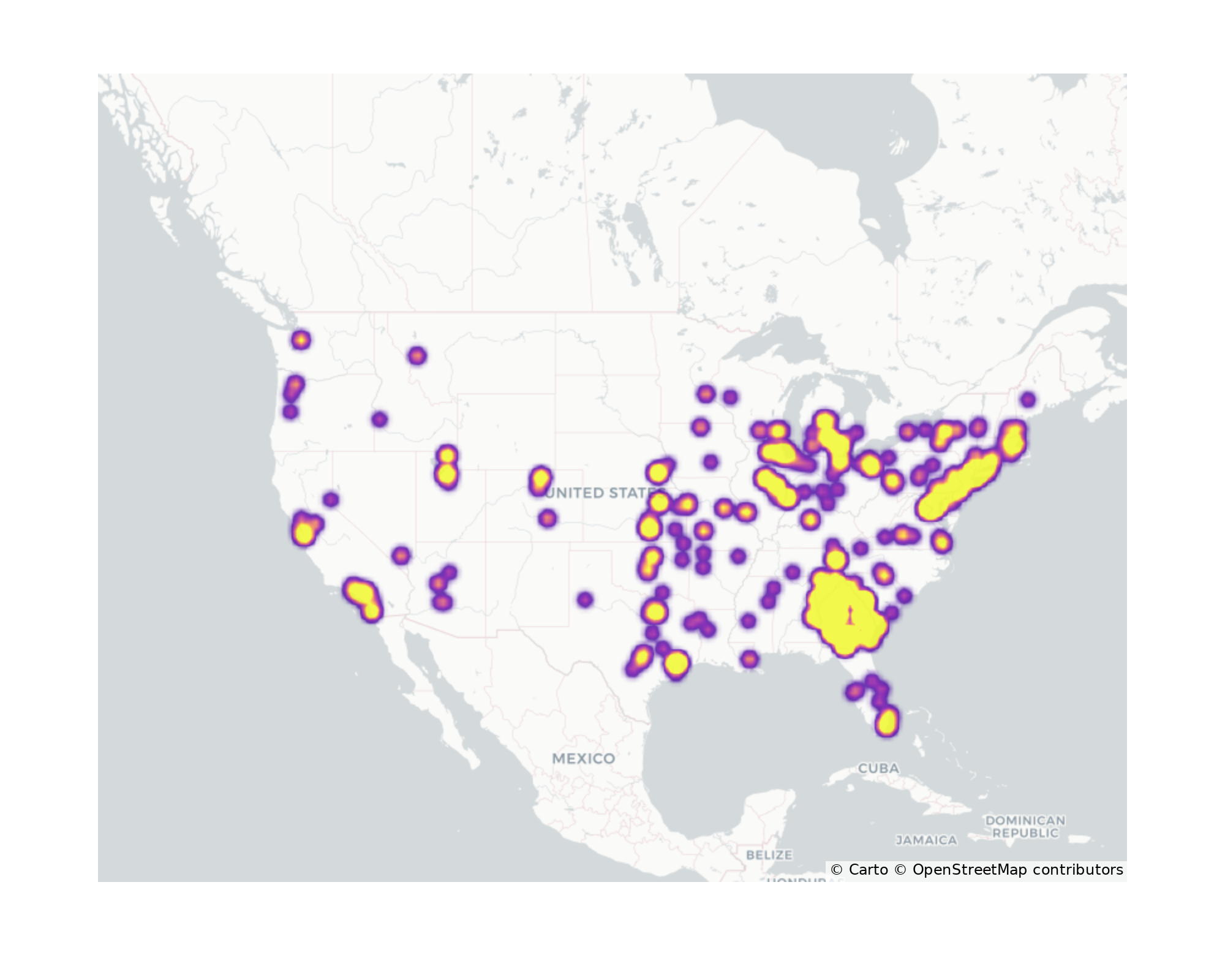 Academic Buildings Geographical Distribution
