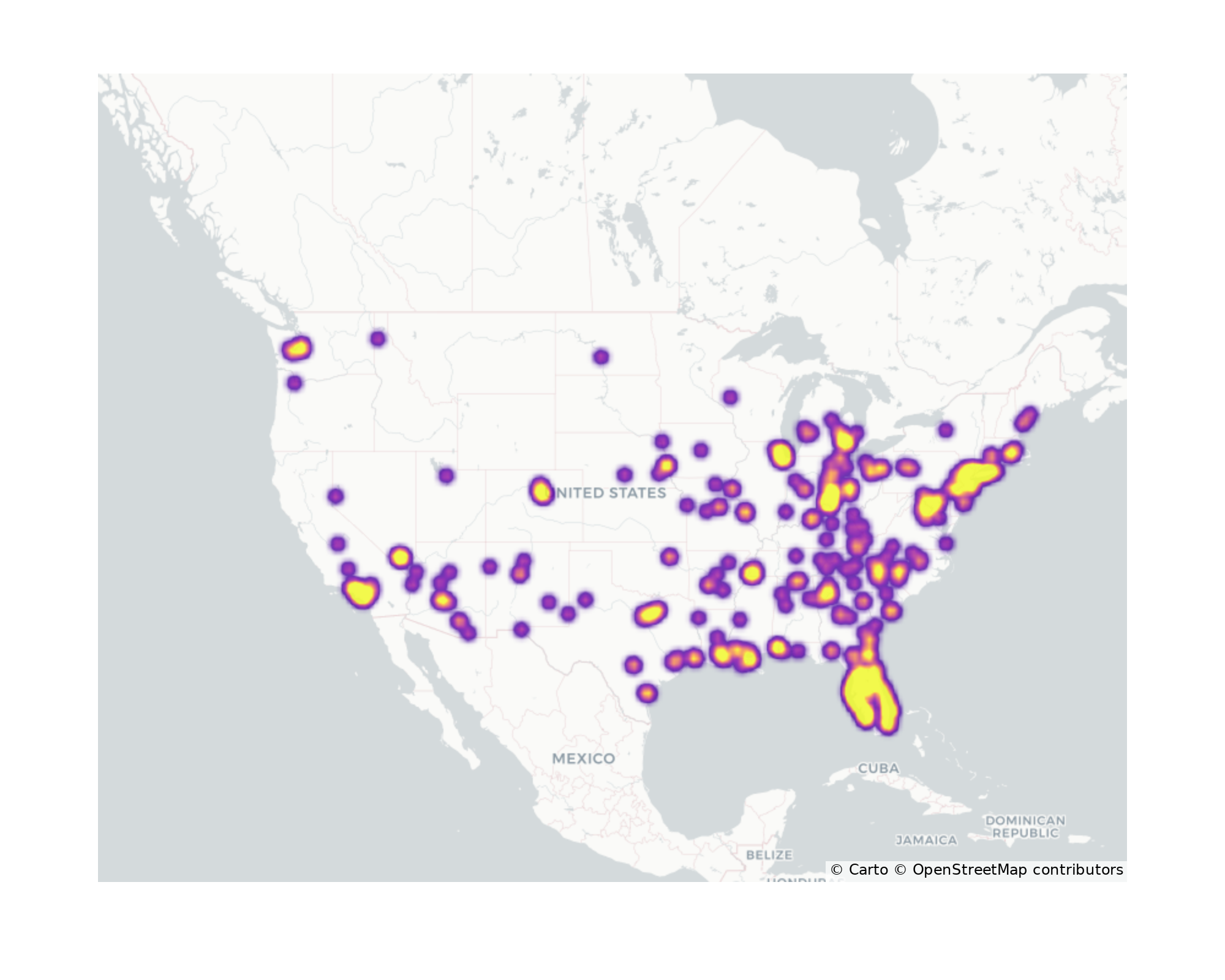 Medical Offices - Oncology Geographical Distribution
