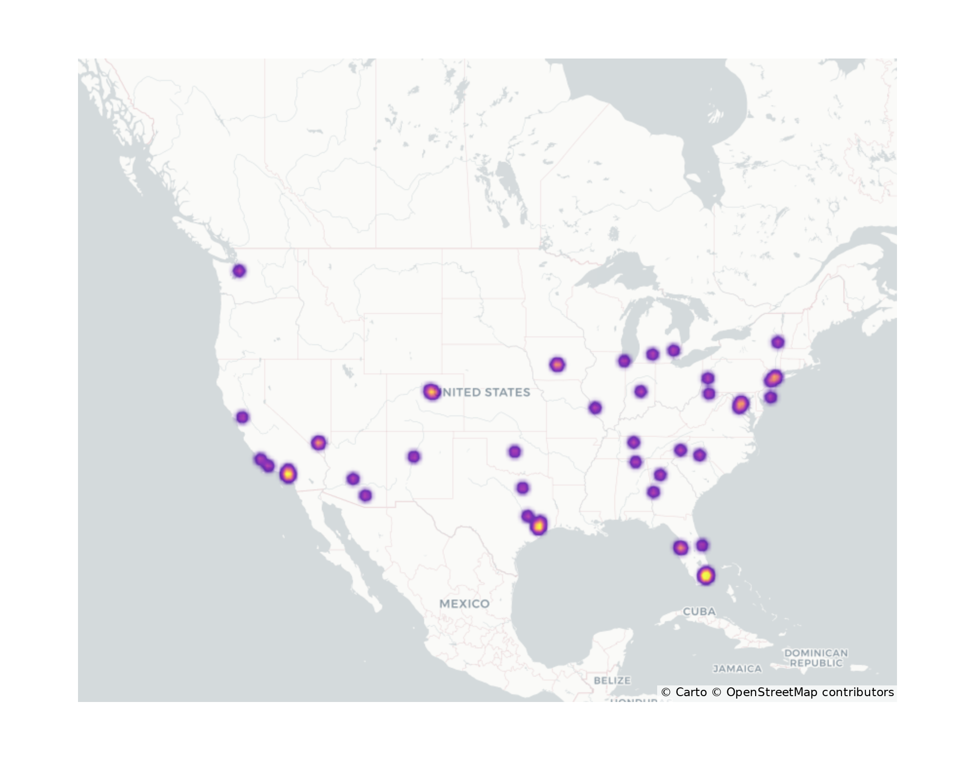 Food Courts Geographical Distribution