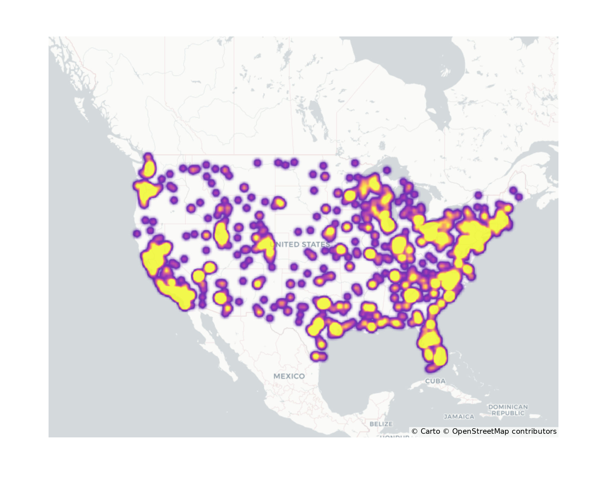 Hotels Geographical Distribution