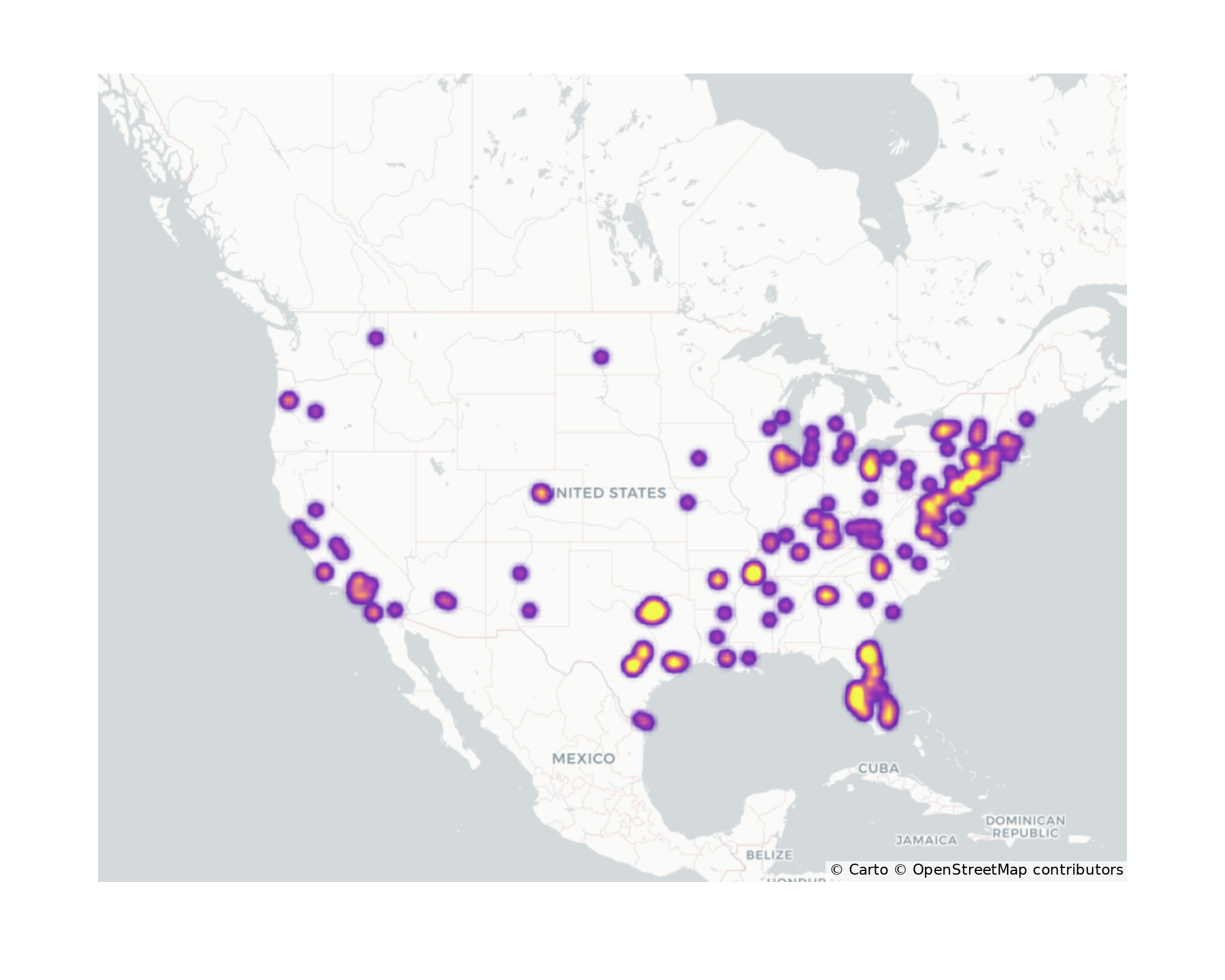 Medical Offices - Gastroenterology Geographical Distribution