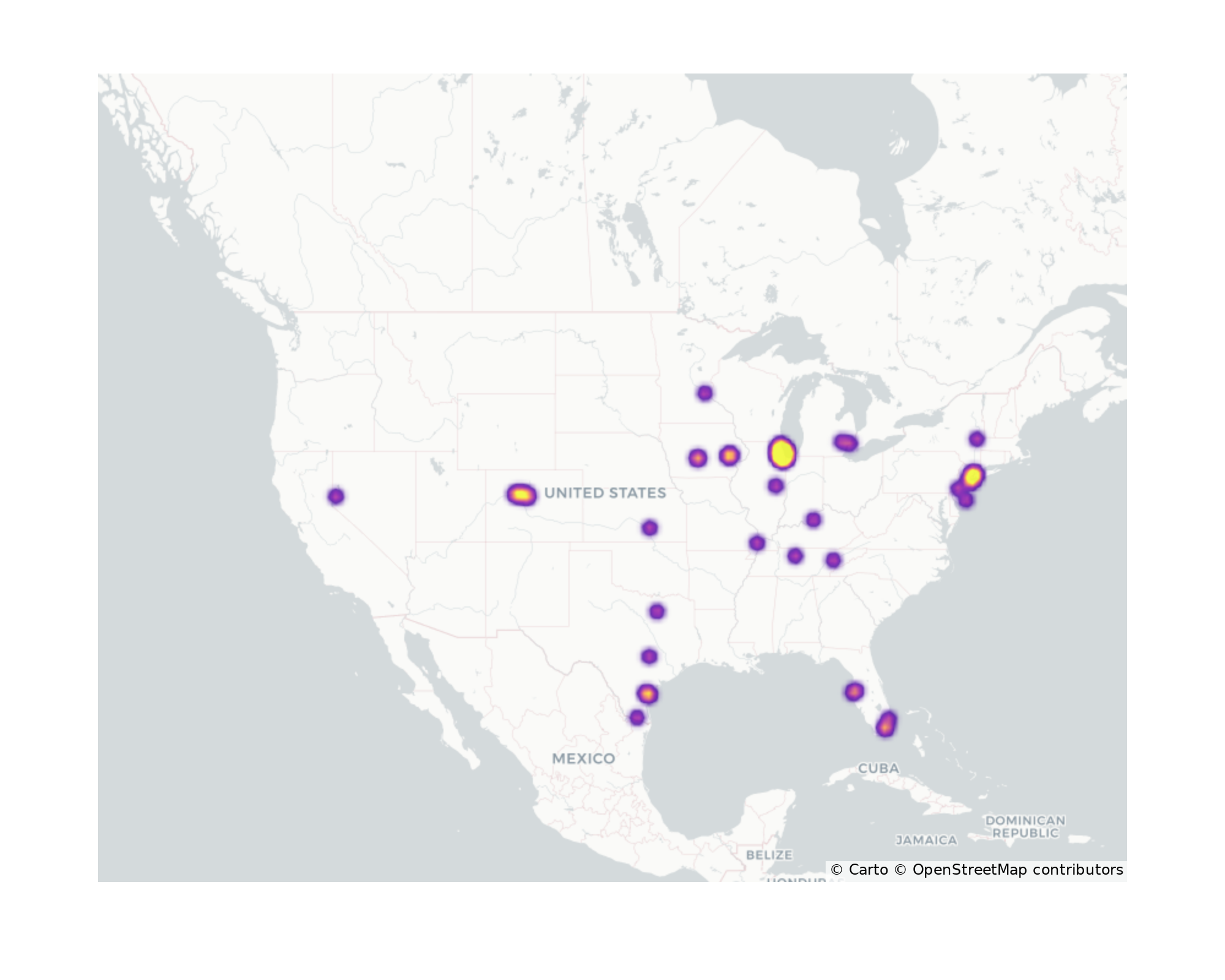Medical Offices - Physical Therapy Geographical Distribution