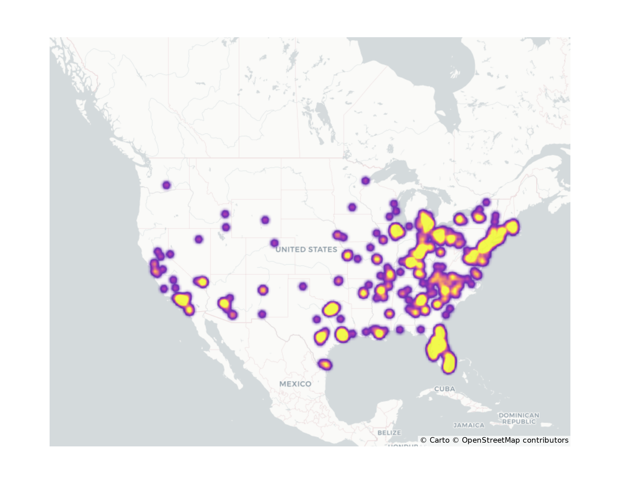 Medical Offices - Cardiology Geographical Distribution