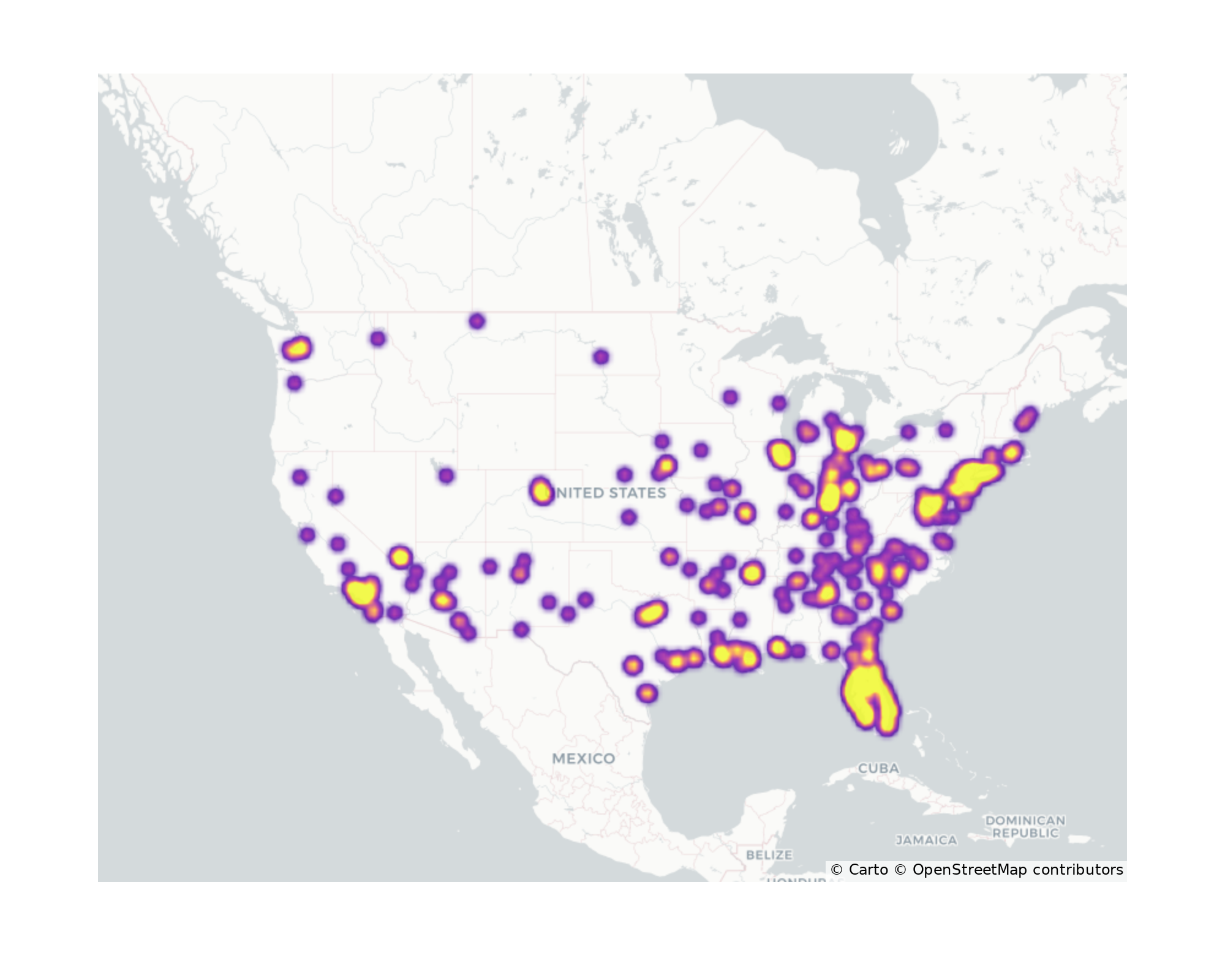 Medical Offices - Oncology Geographical Distribution