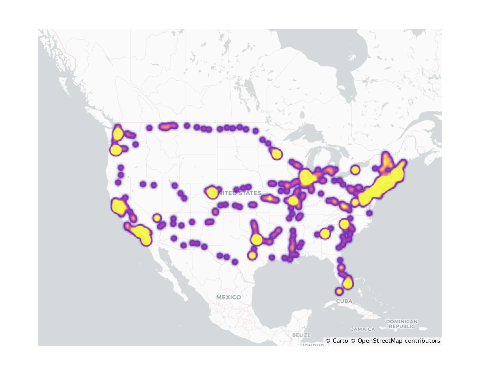 Transit Stations Geographical Distribution