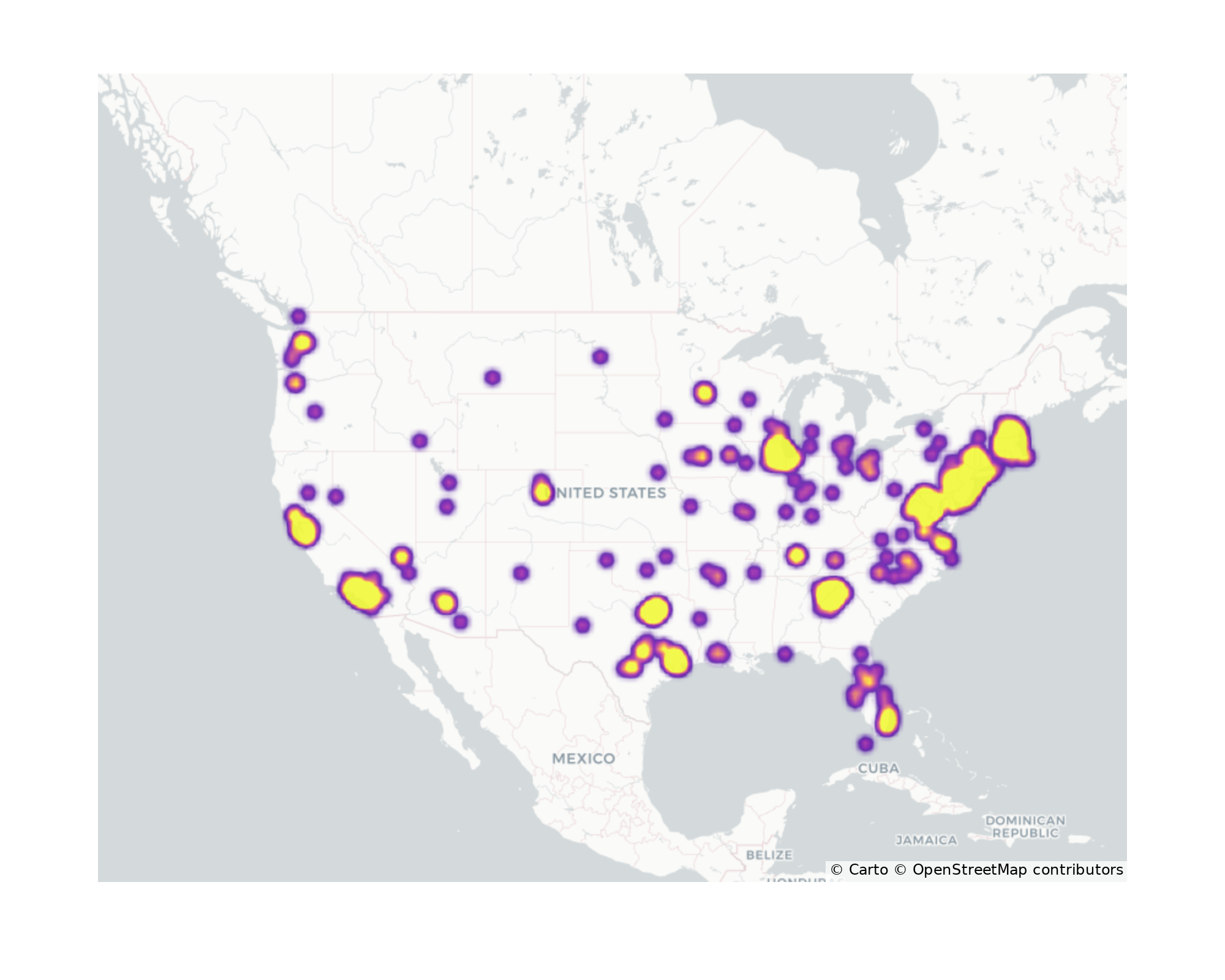 Coffee Shops Geographical Distribution