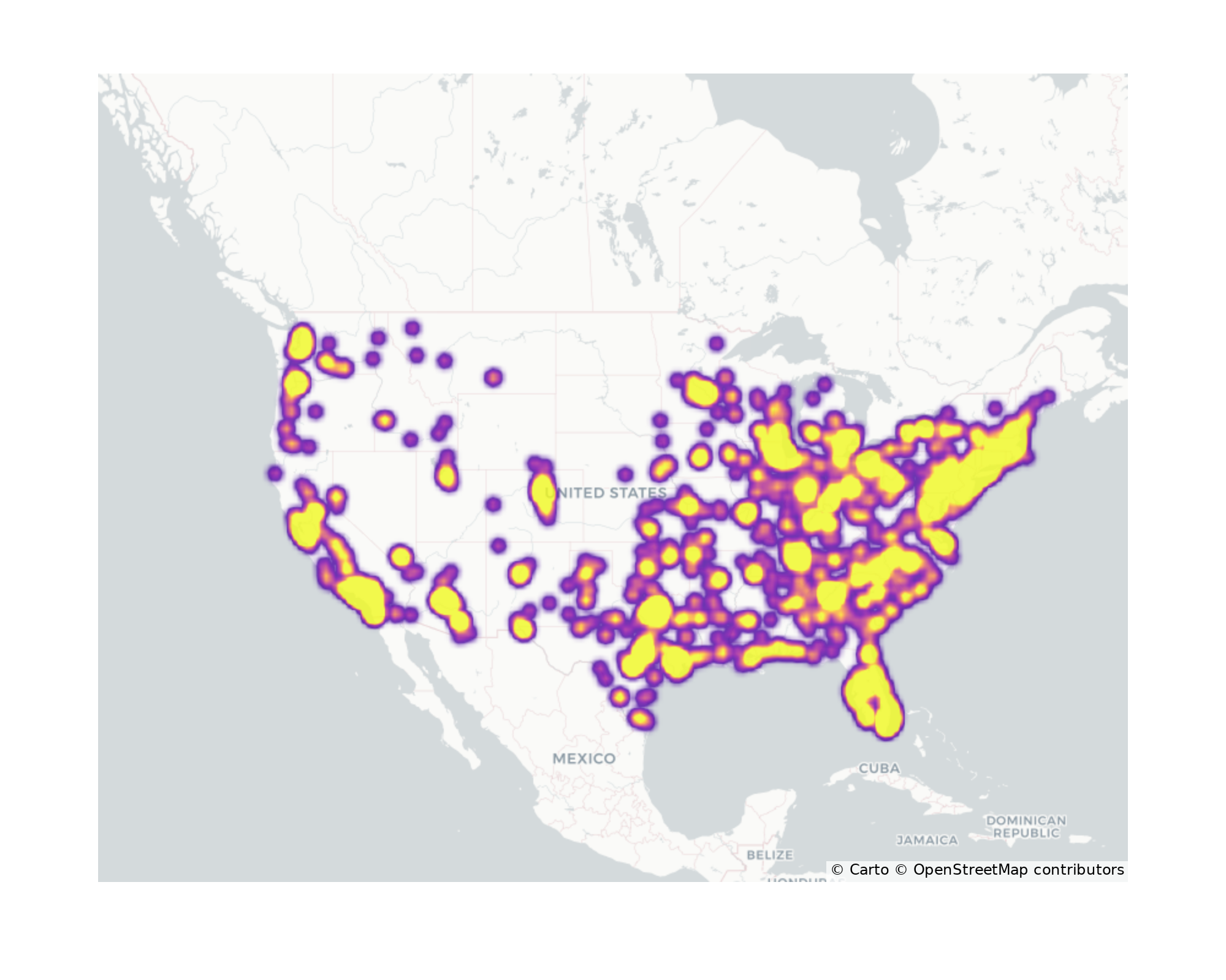 Gyms Geographical Distribution