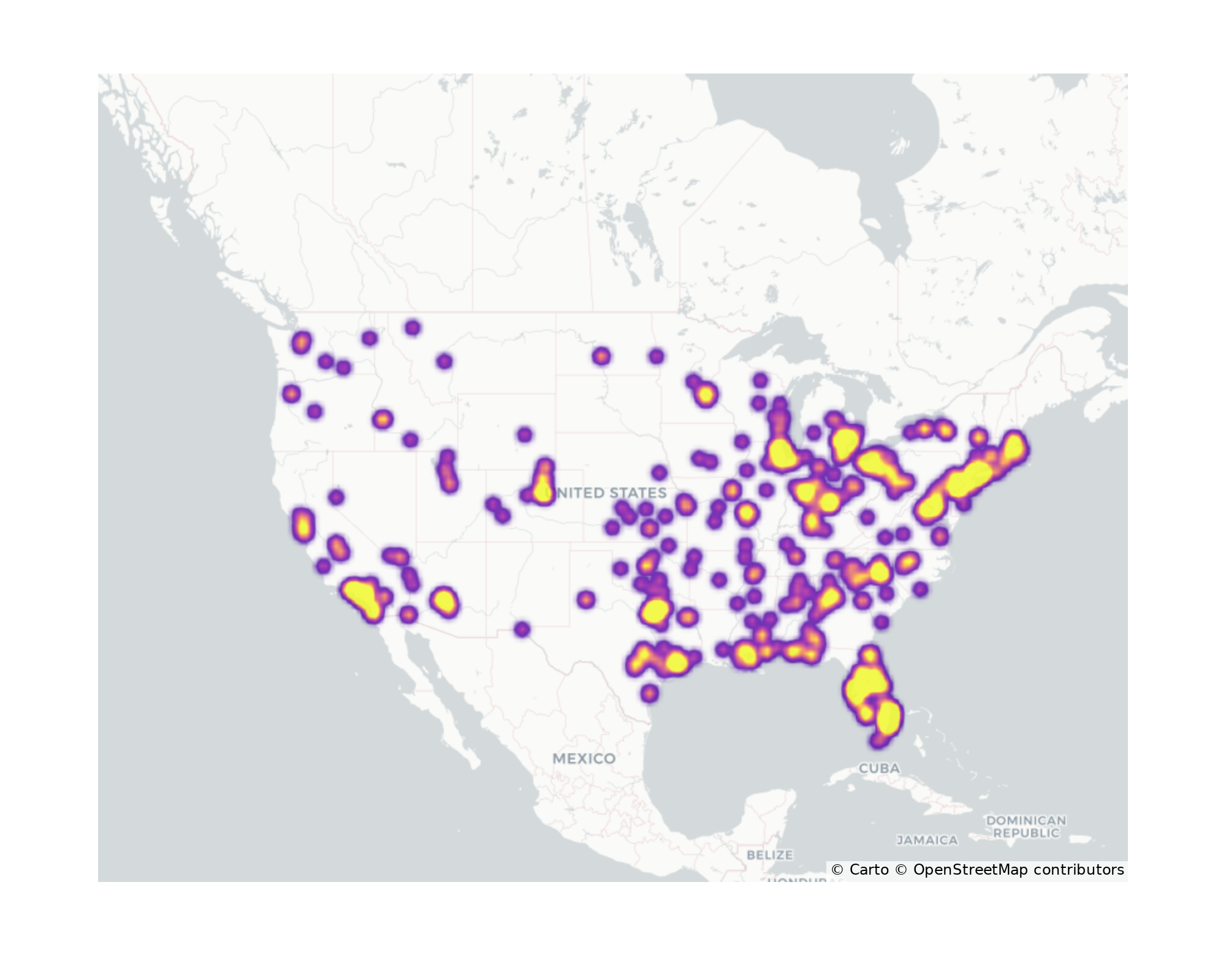 Medical Offices - Dermatology Geographical Distribution