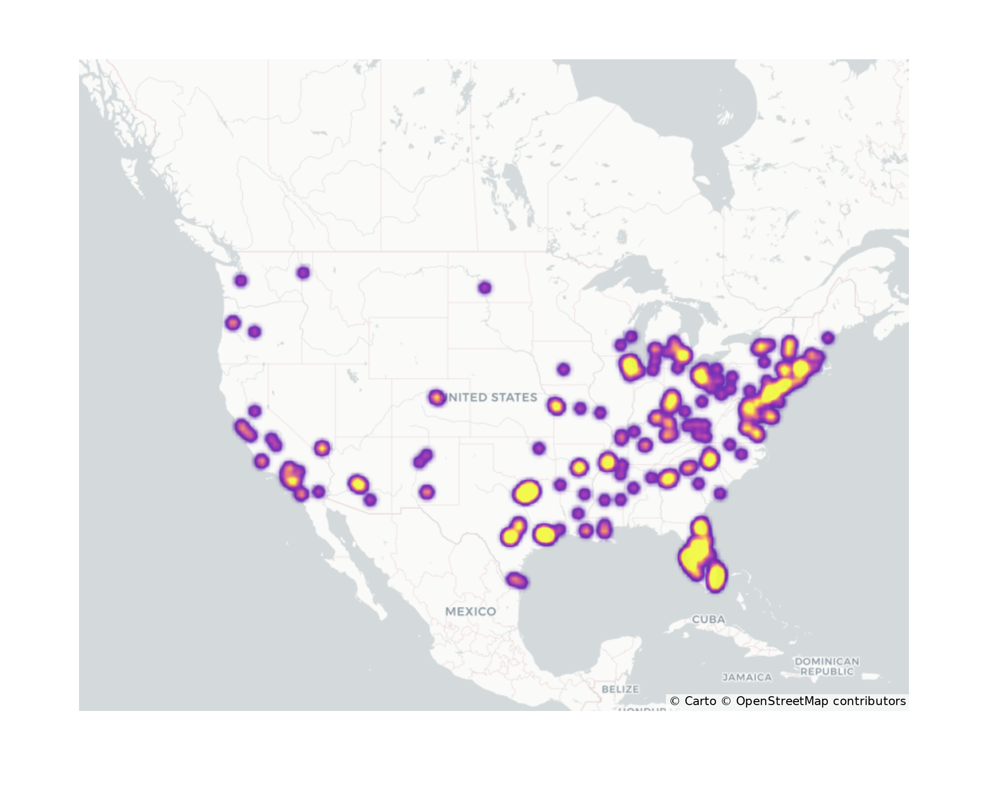 Medical Offices - Gastroenterology Geographical Distribution