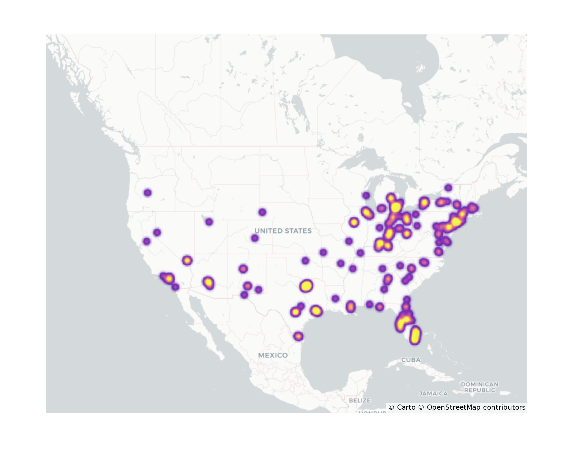 Medical Offices - Neurology Geographical Distribution