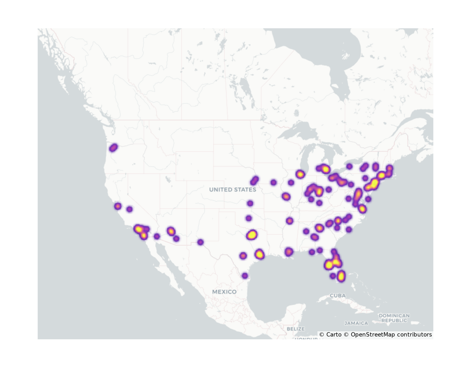 Medical Offices - Rheumatology Geographical Distribution