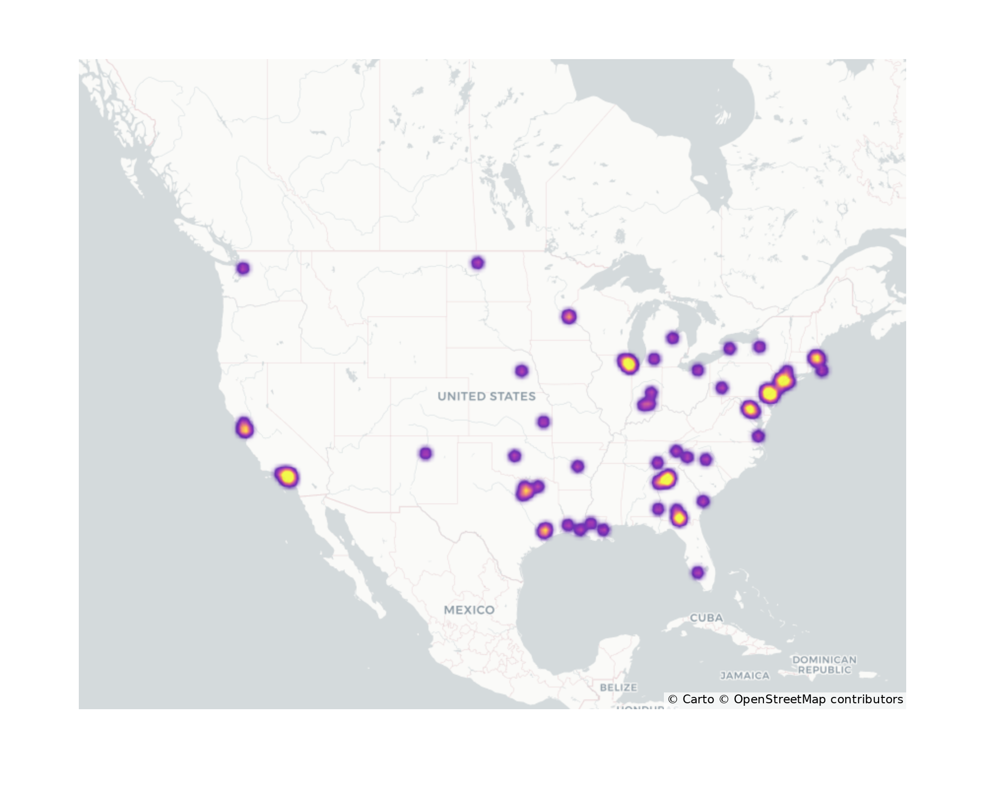 Spiritual Centers Geographical Distribution