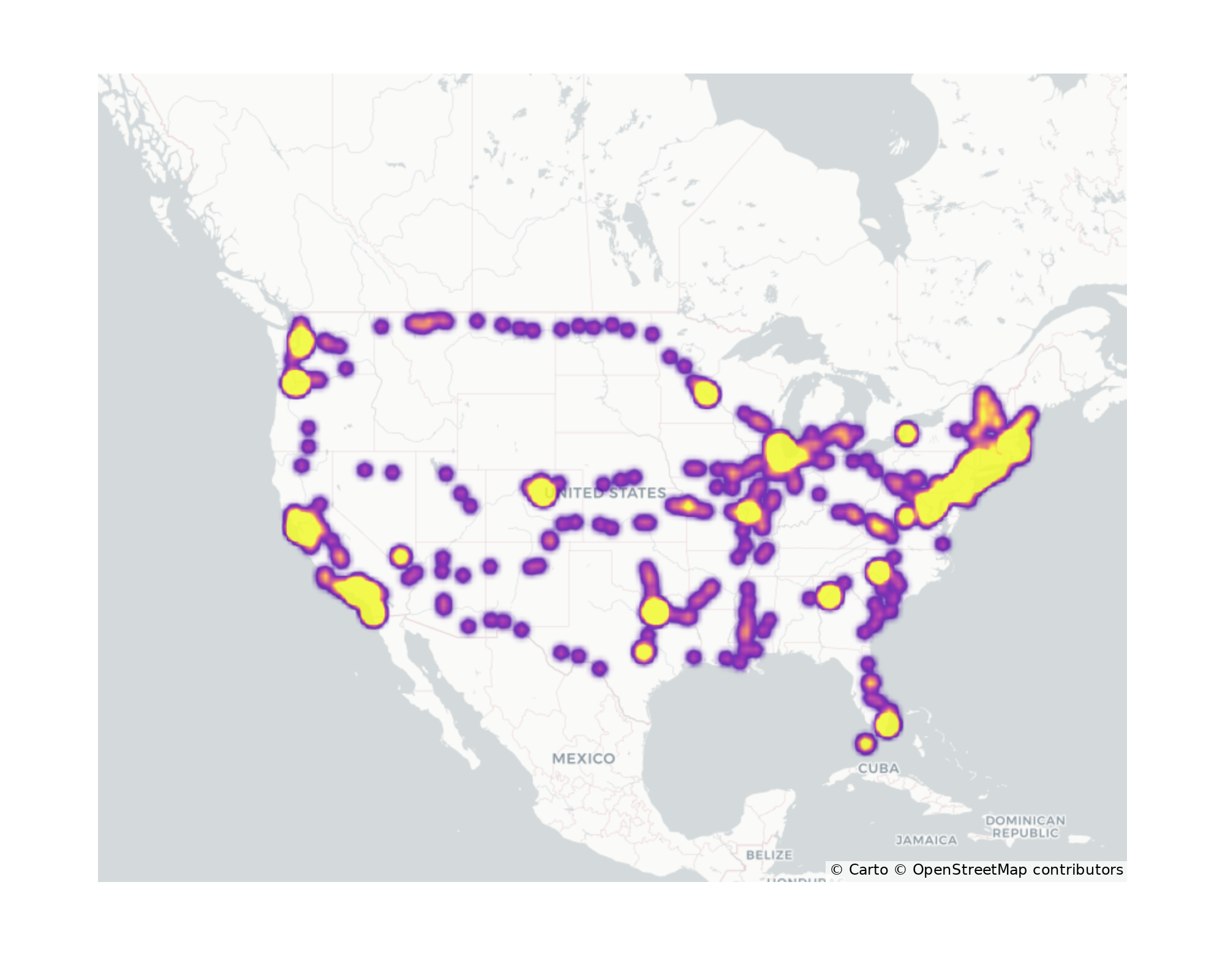 Transit Stations Geographical Distribution