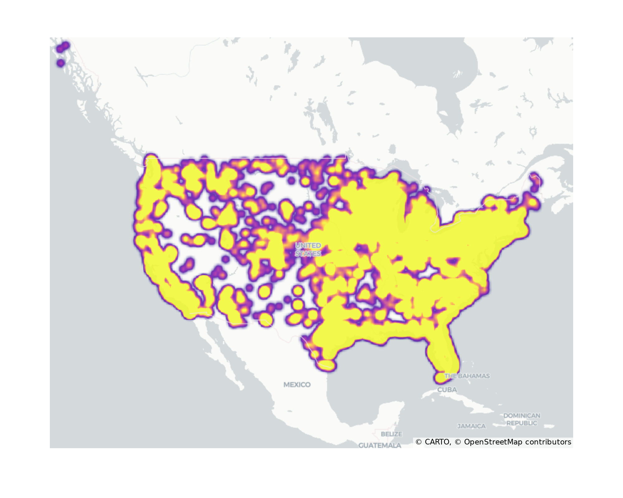 Bars Geographical Distribution