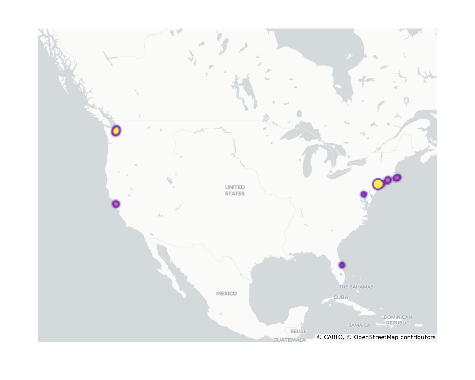 Ferries Geographical Distribution