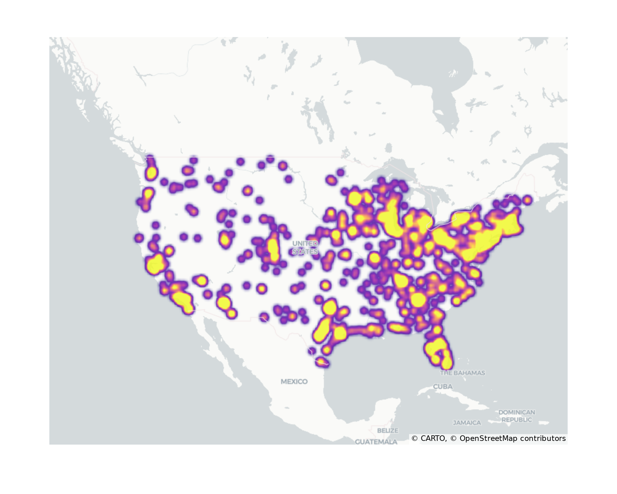 Indoor Rec Centers Geographical Distribution