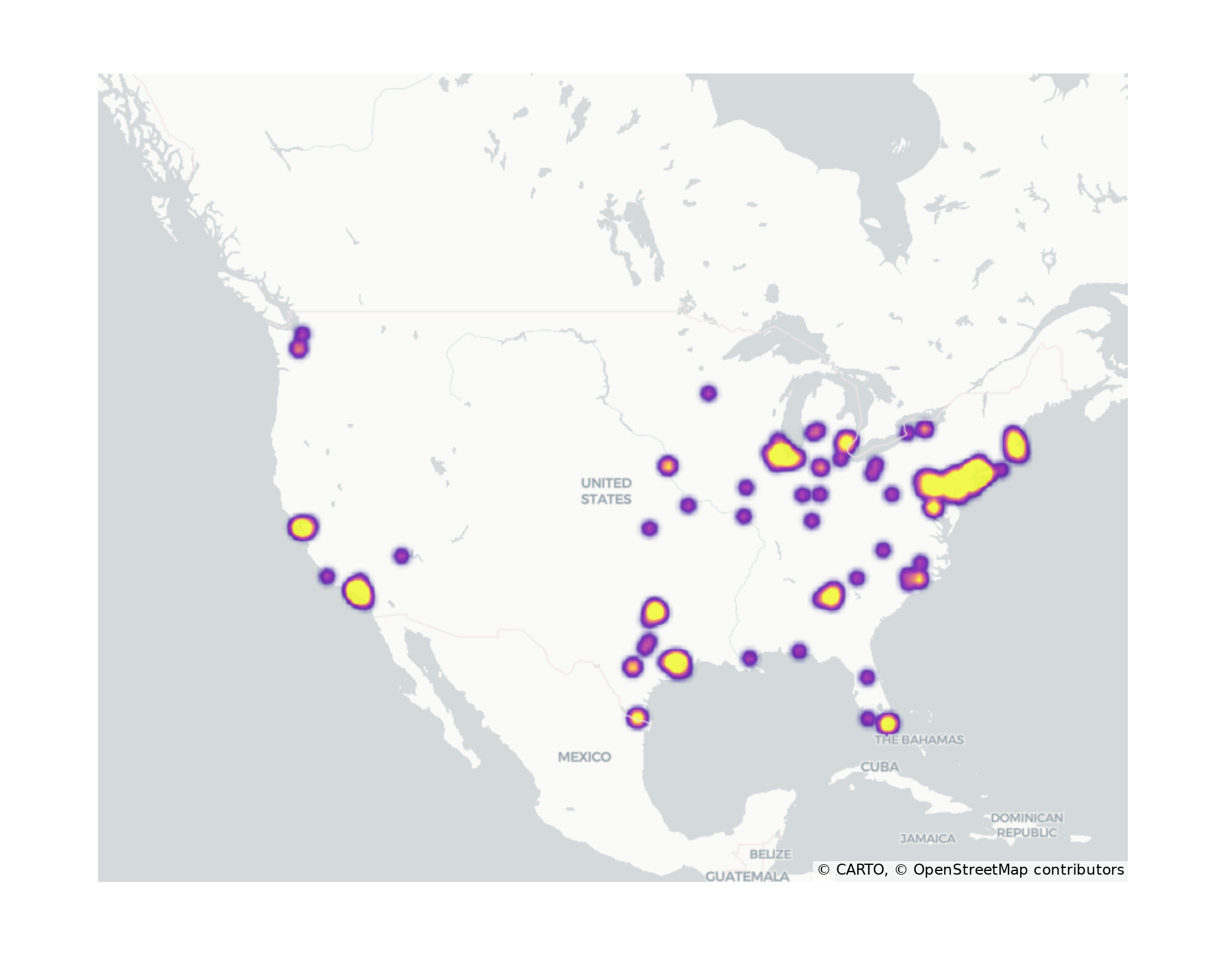 Laundromats Geographical Distribution