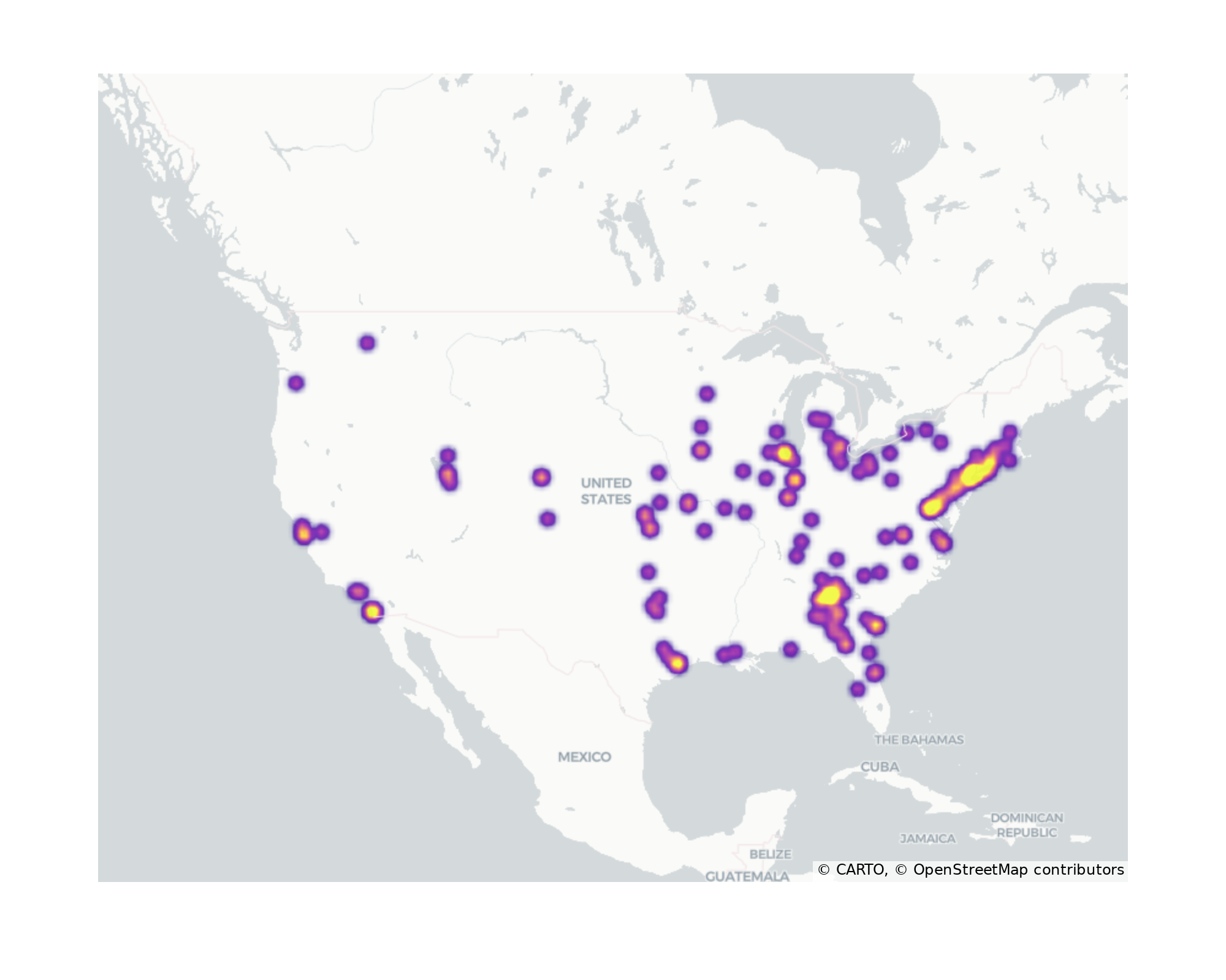 Student Centers Geographical Distribution
