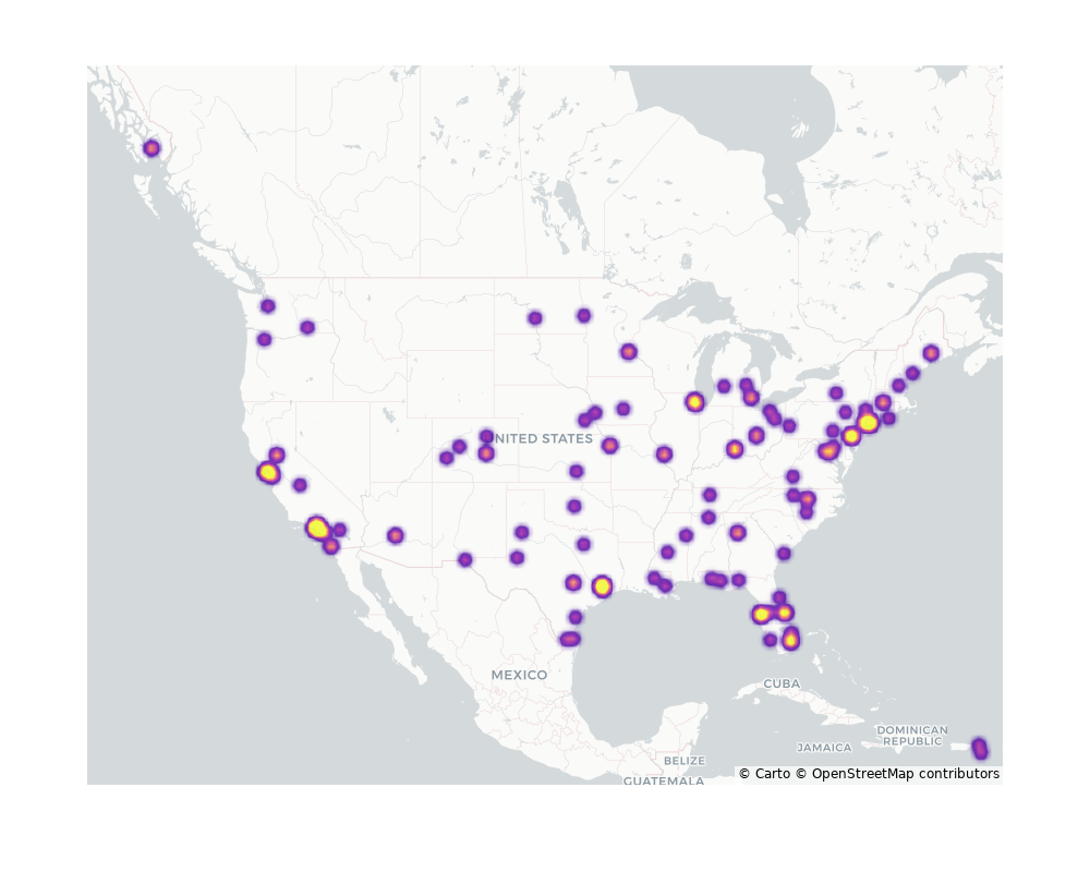 Airport Terminals Geographical Distribution