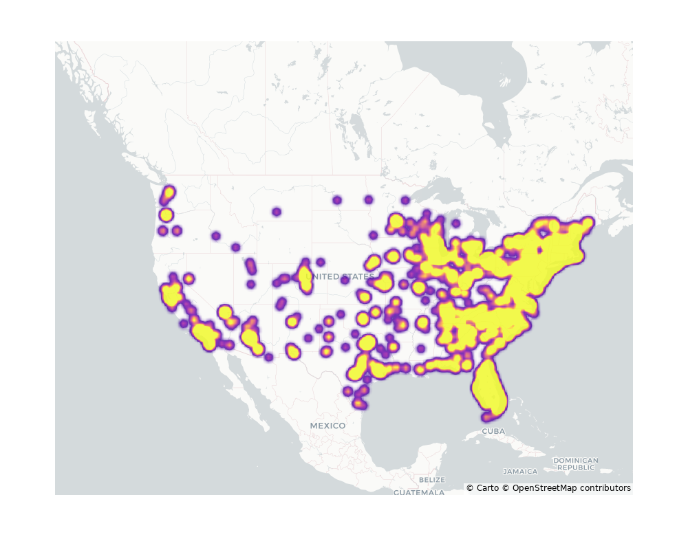 Coffee Shops Geographical Distribution