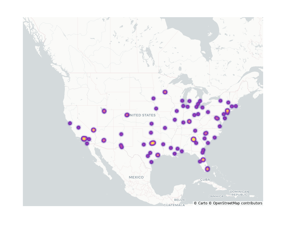 Convention Centers Geographical Distribution