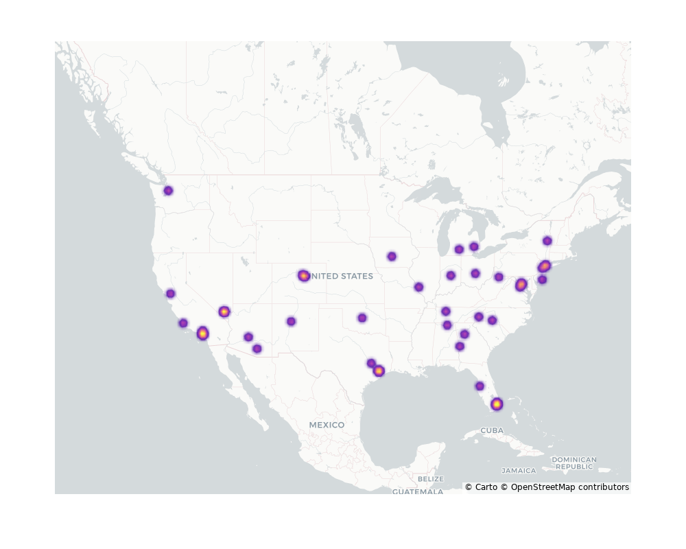 Food Courts Geographical Distribution