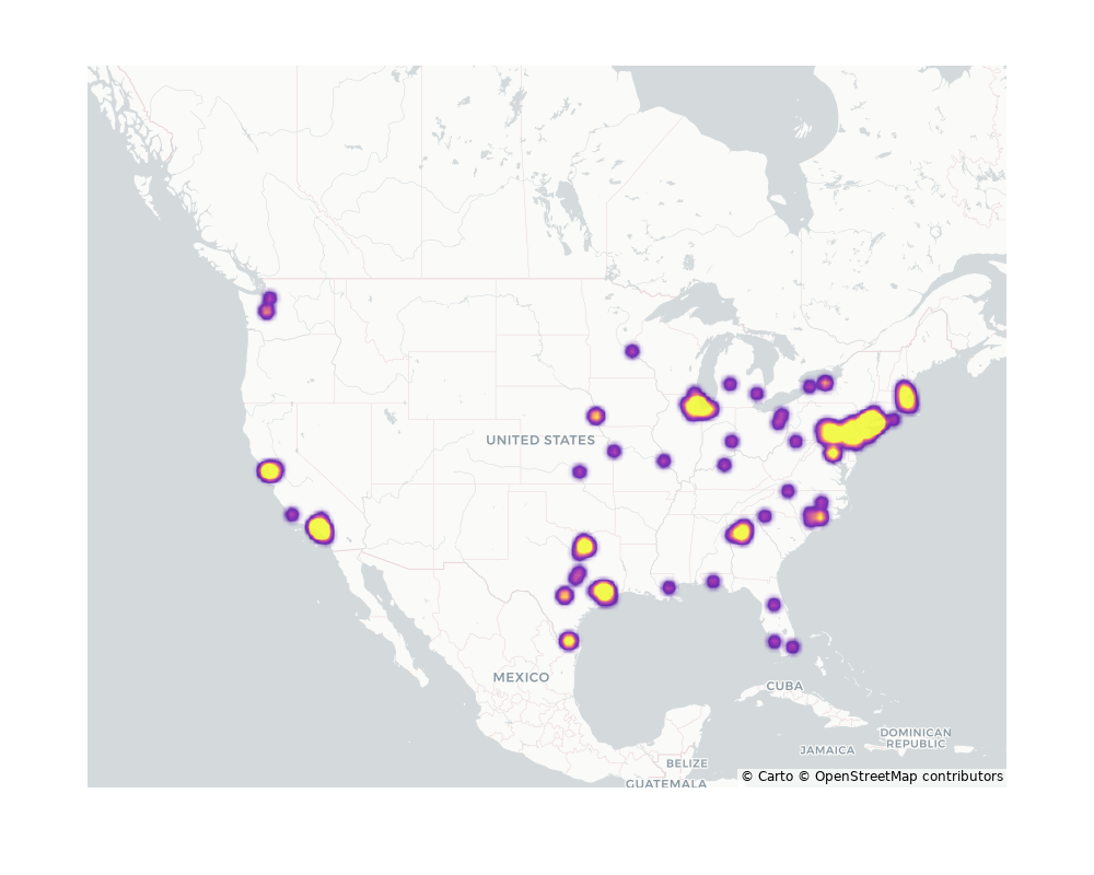 Laundromats Geographical Distribution