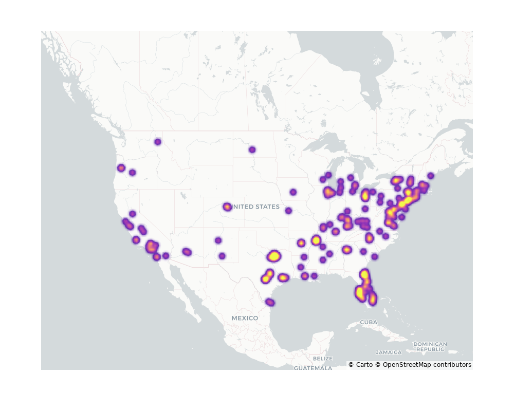 Medical Offices (Gastroenterology) Geographical Distribution