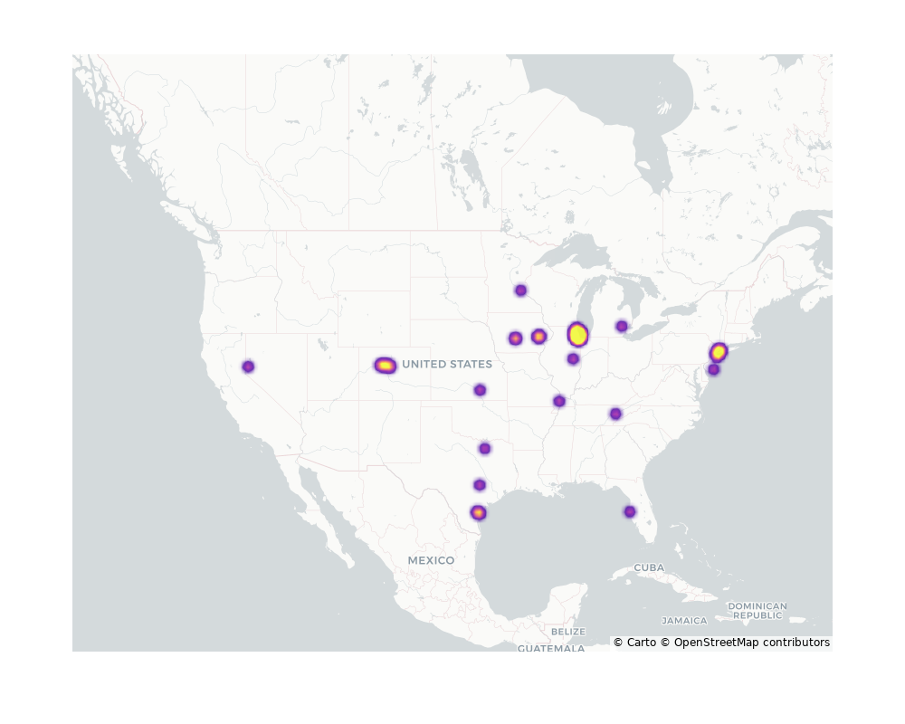 Medical Offices (Physical Therapy) Geographical Distribution