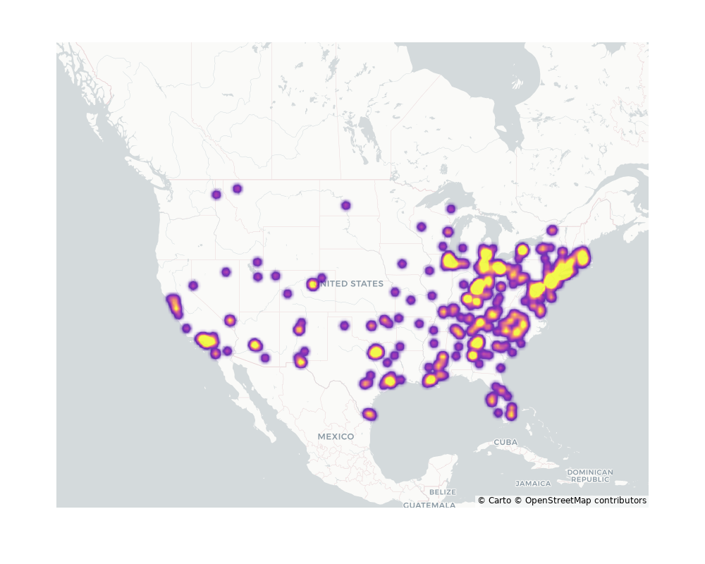 Medical Offices (Women's Health) Geographical Distribution