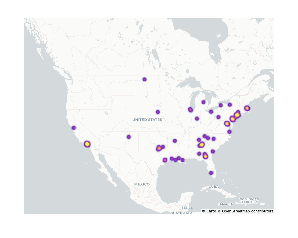 Spiritual Centers Geographical Distribution