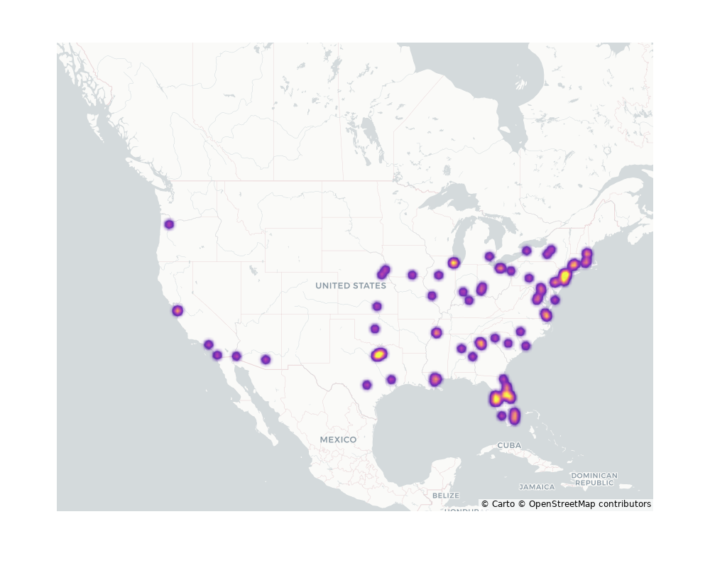 Medical Offices (Rheumatology) Geographical Distribution