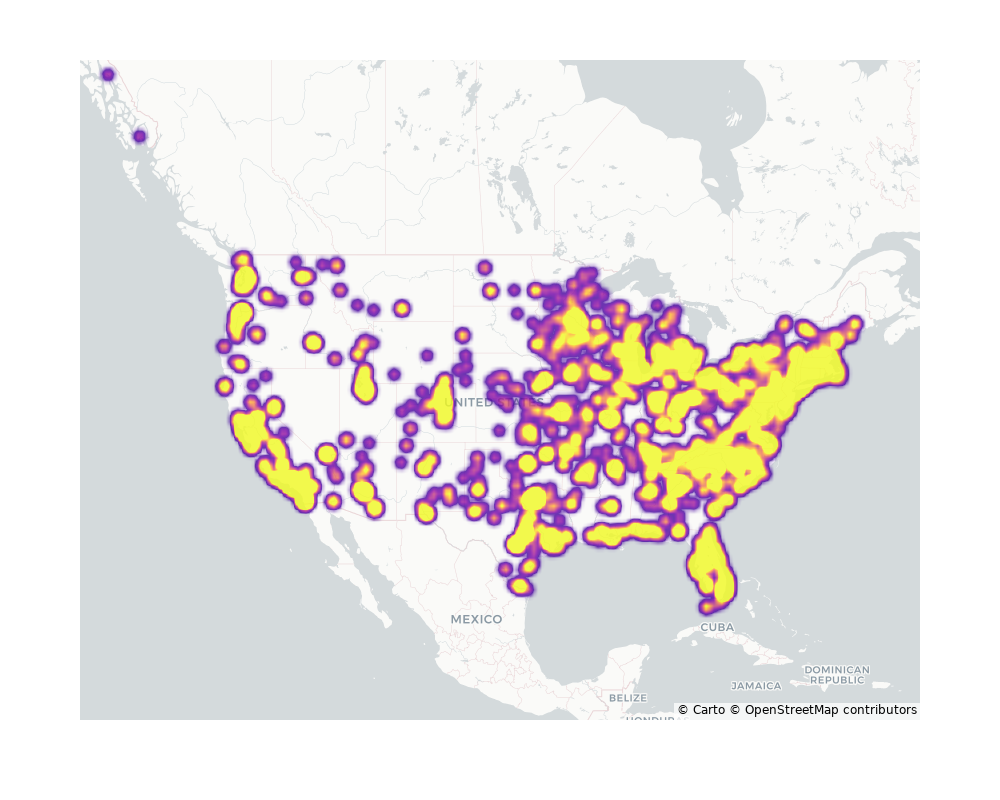 Cinemas Geographical Distribution