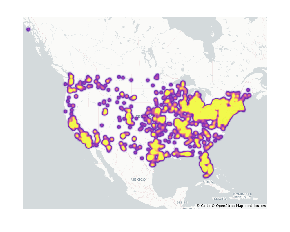 Fraternal Organizations Geographical Distribution