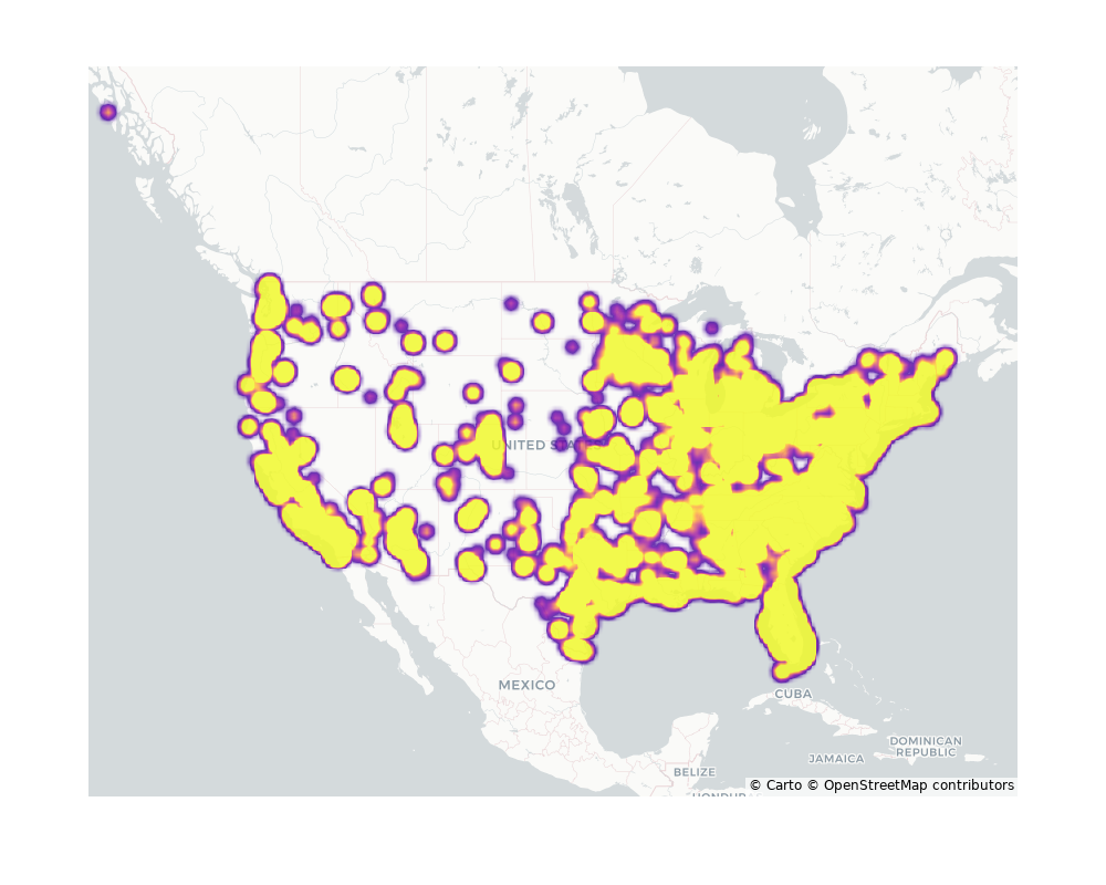 Gyms Geographical Distribution