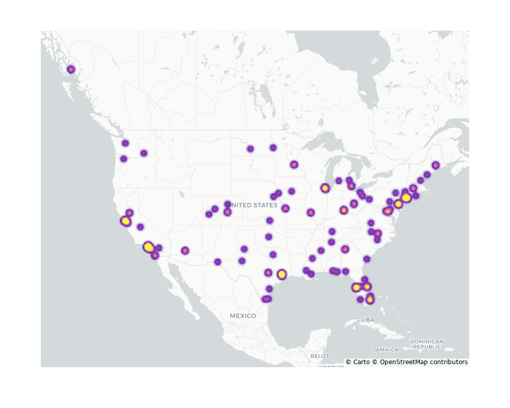 Airport Terminals Geographical Distribution