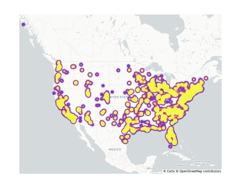 Event Facilities Geographical Distribution