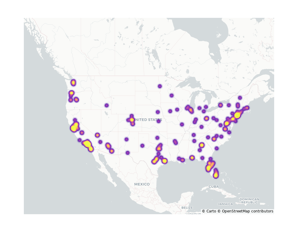 Food Courts Geographical Distribution