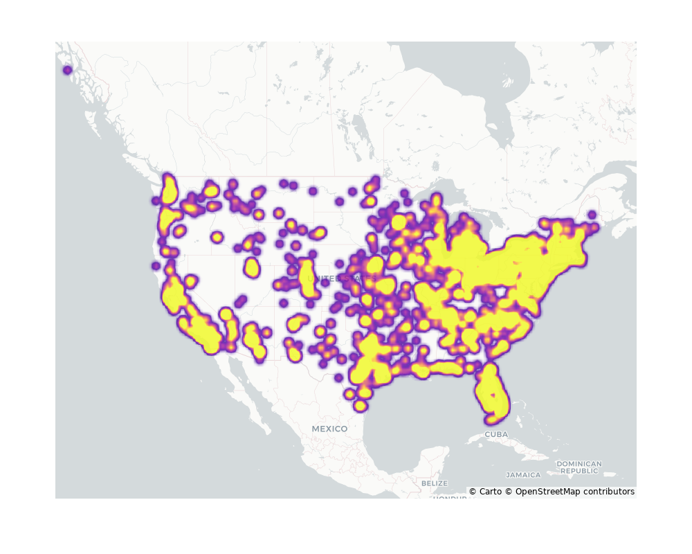 Fraternal Organizations Geographical Distribution