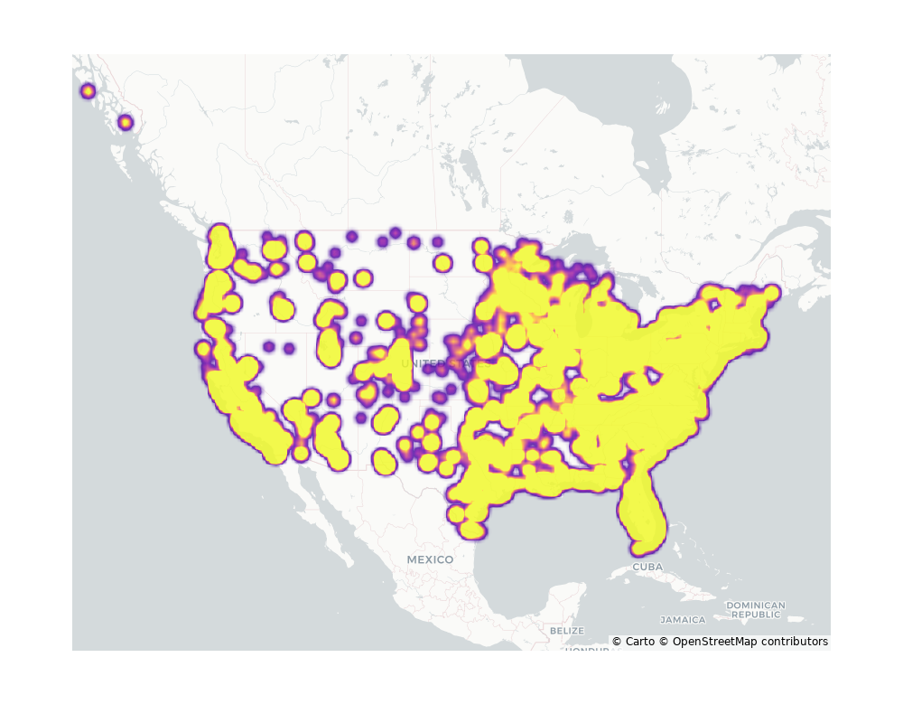 Indoor Recs Geographical Distribution