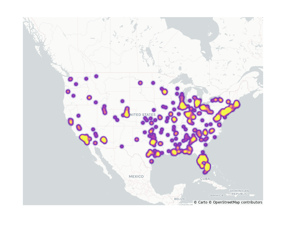 Medical Offices (Dermatology) Geographical Distribution