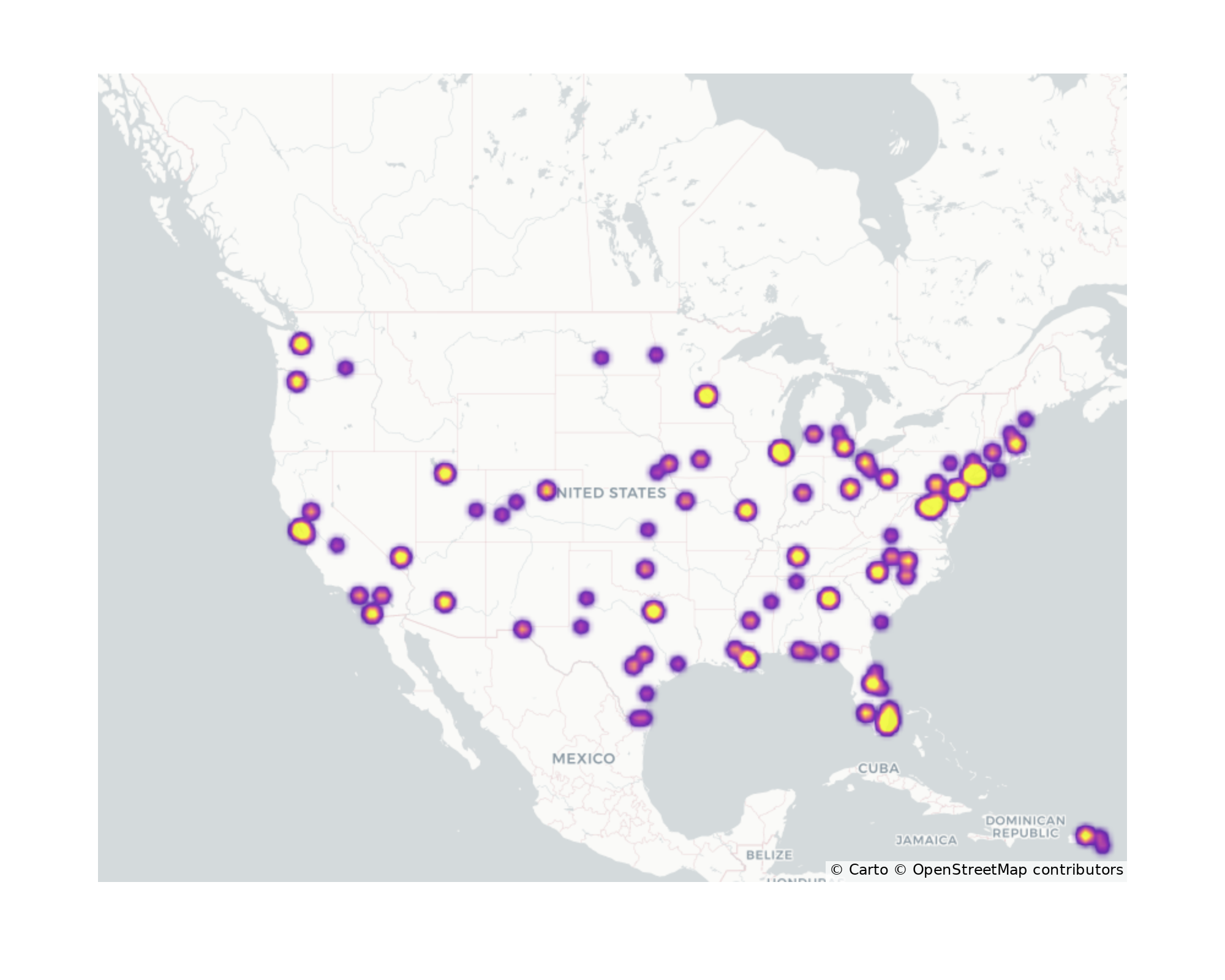 Airport Concourses Geographical Distribution