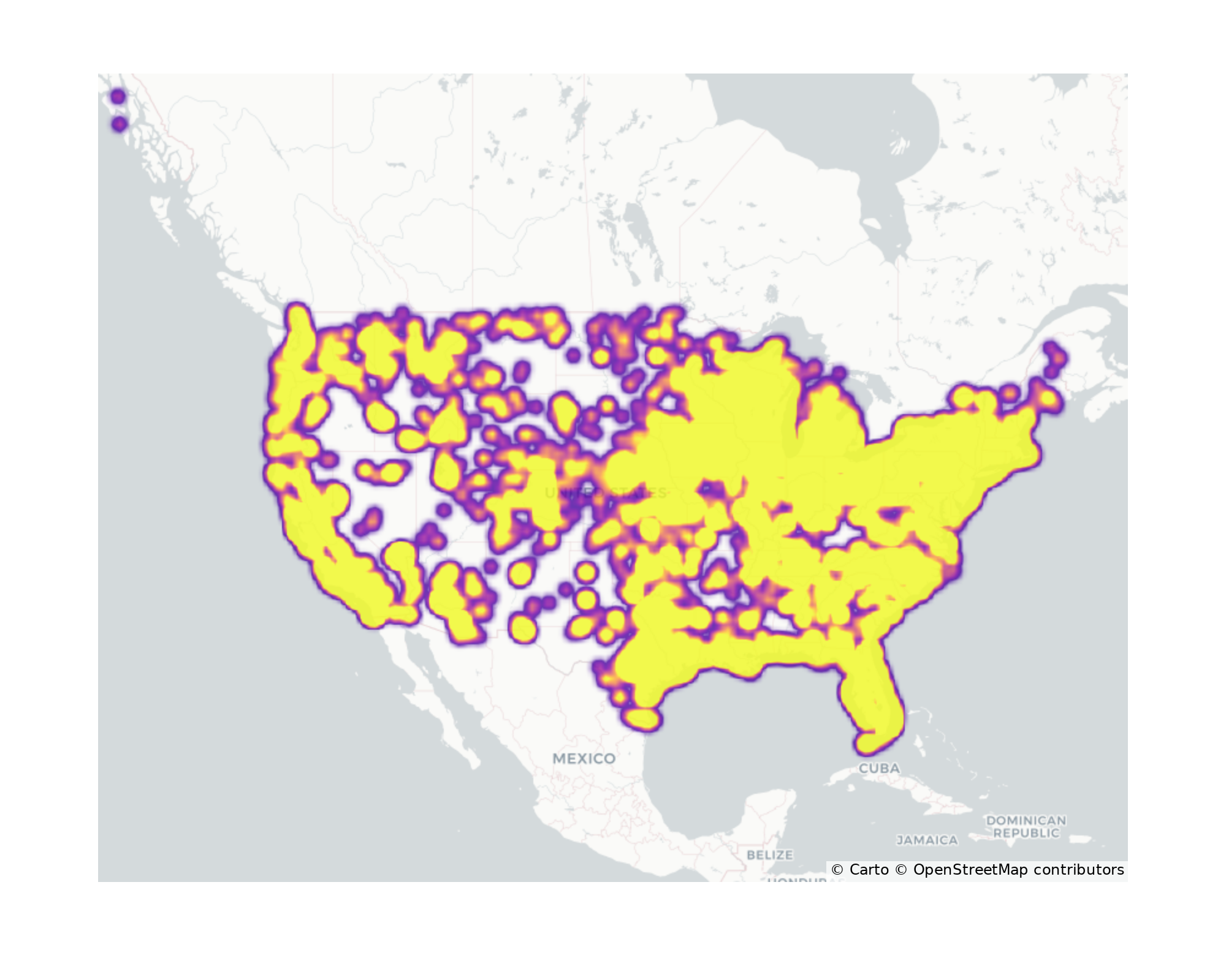 Bars Geographical Distribution