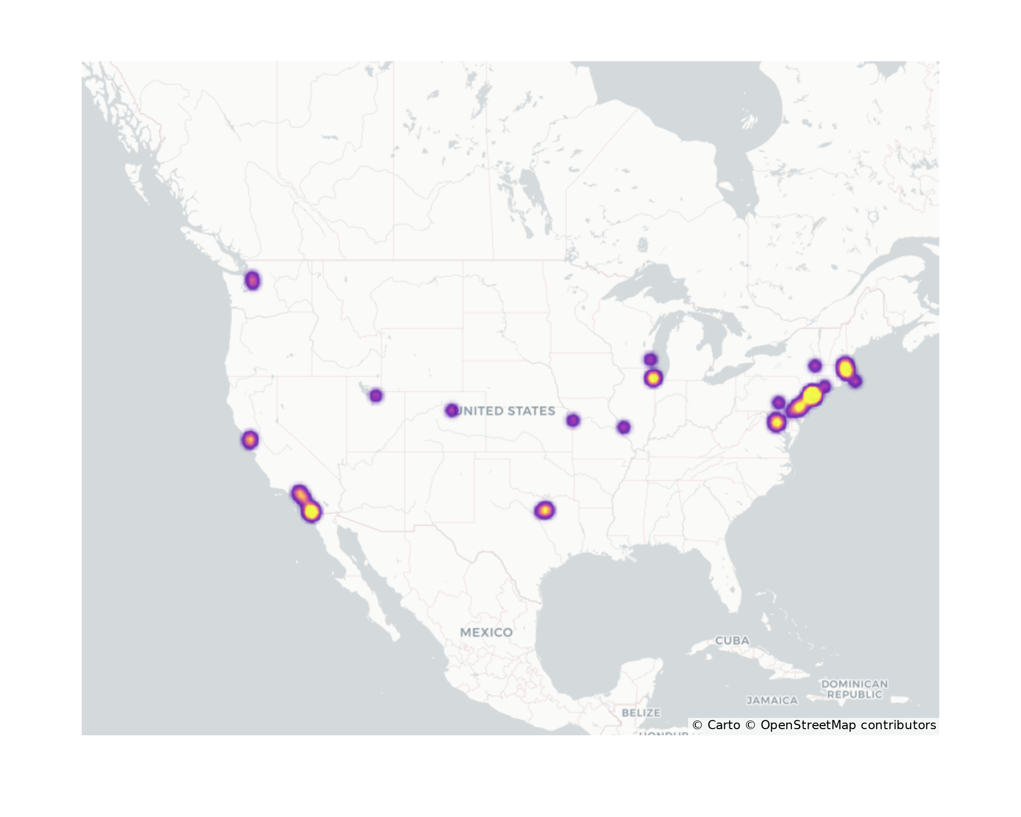 Transit Hubs Geographical Distribution