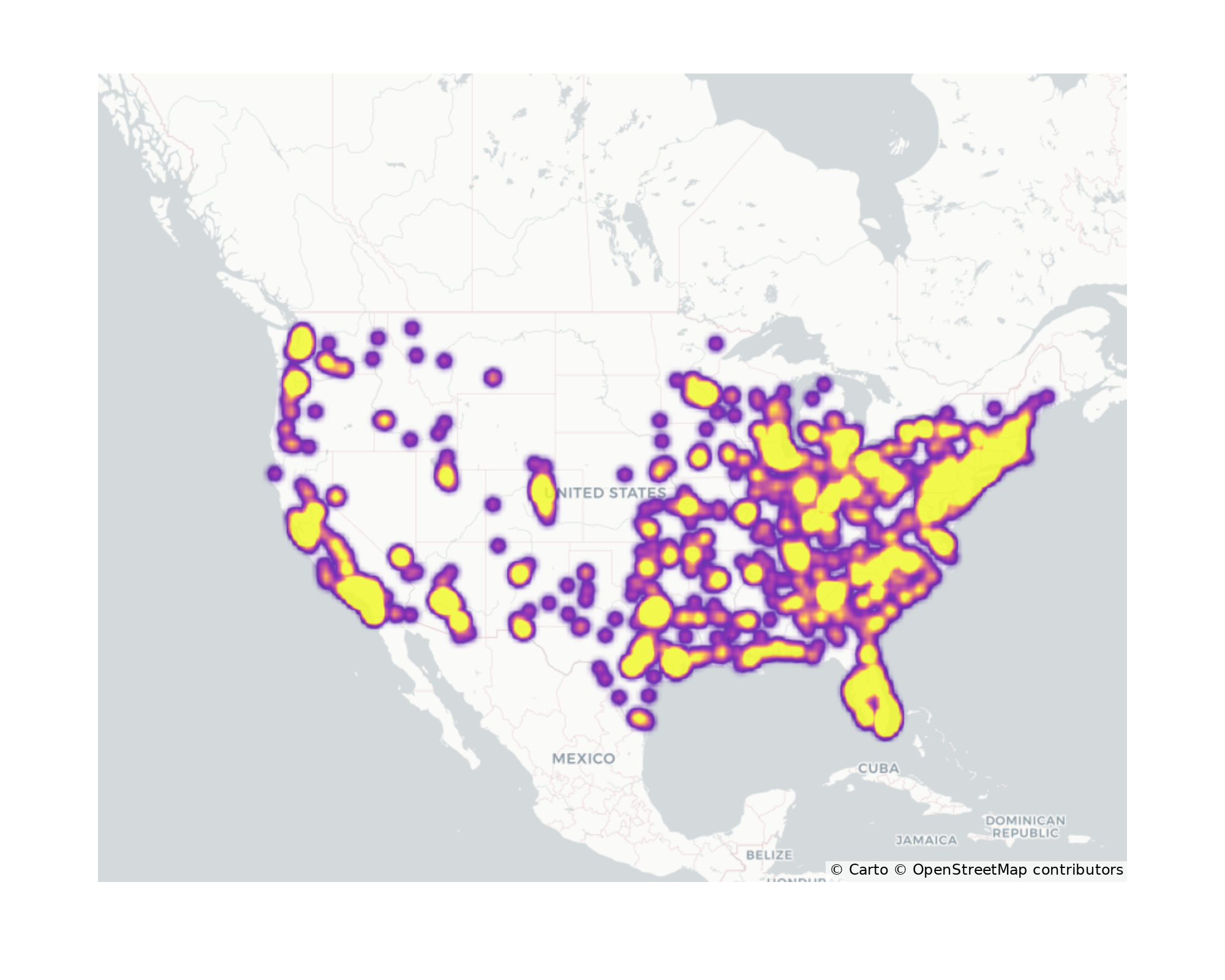 Gyms Geographical Distribution