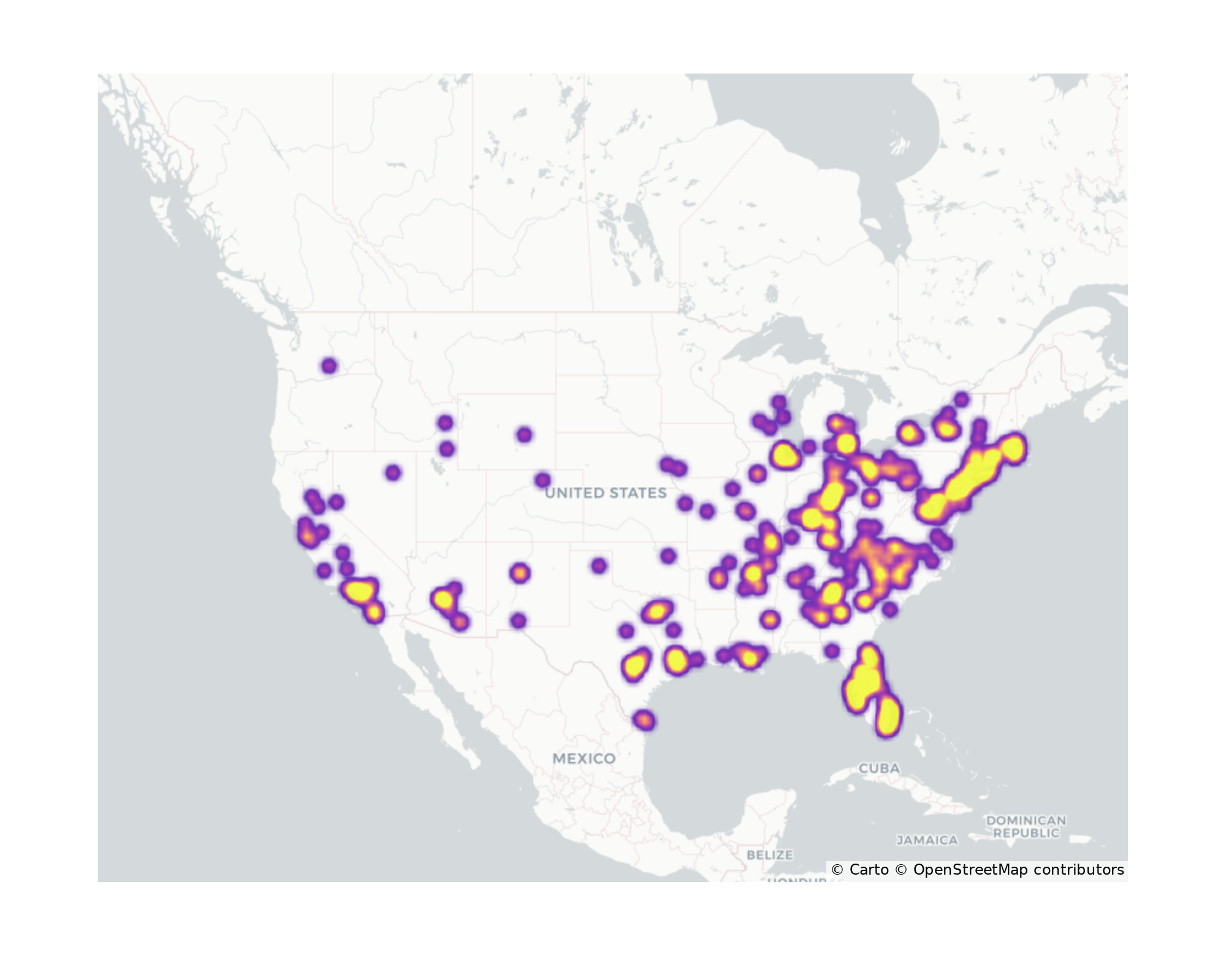 Medical Offices (Cardiology) Geographical Distribution