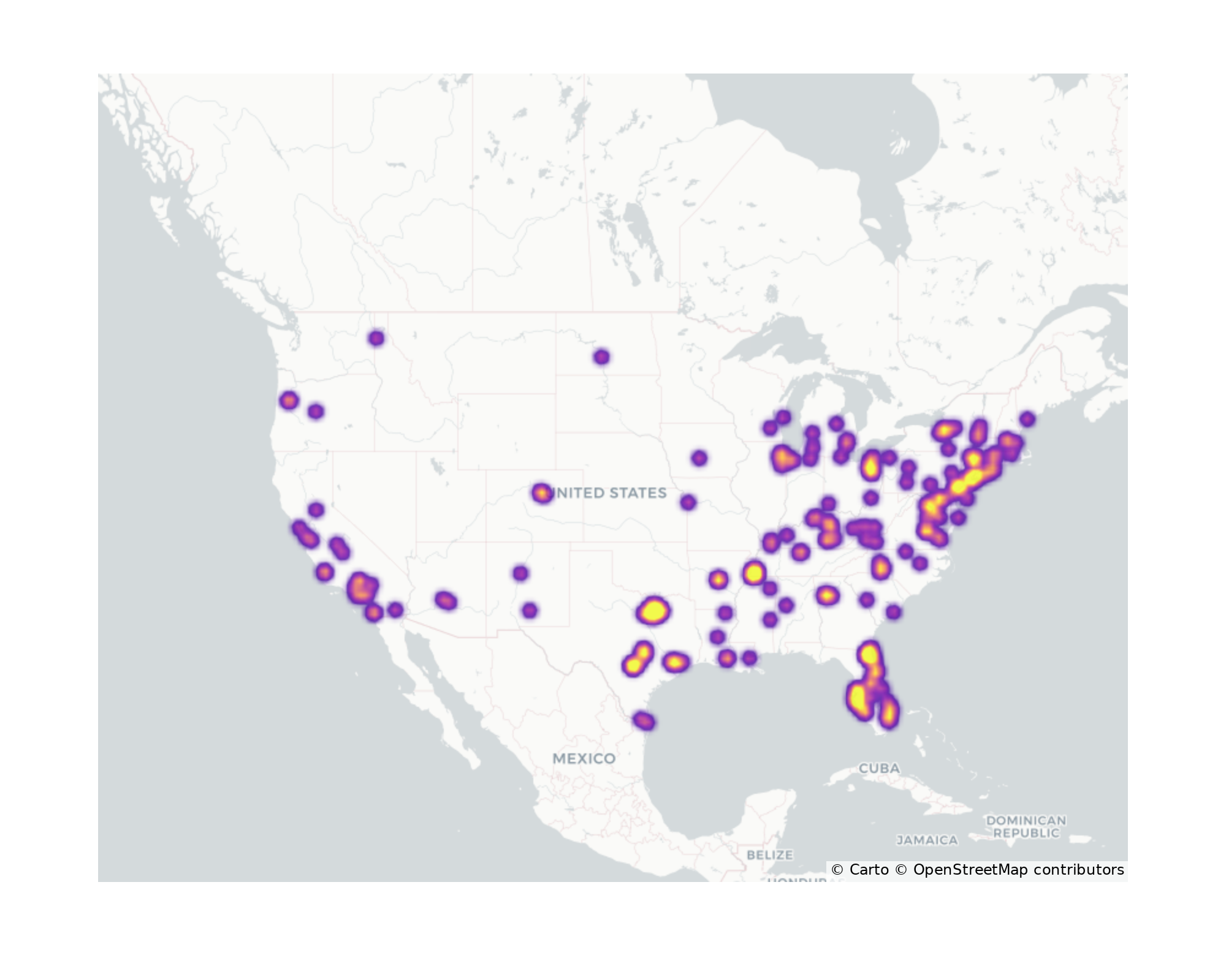 Medical Offices (Gastroenterology) Geographical Distribution