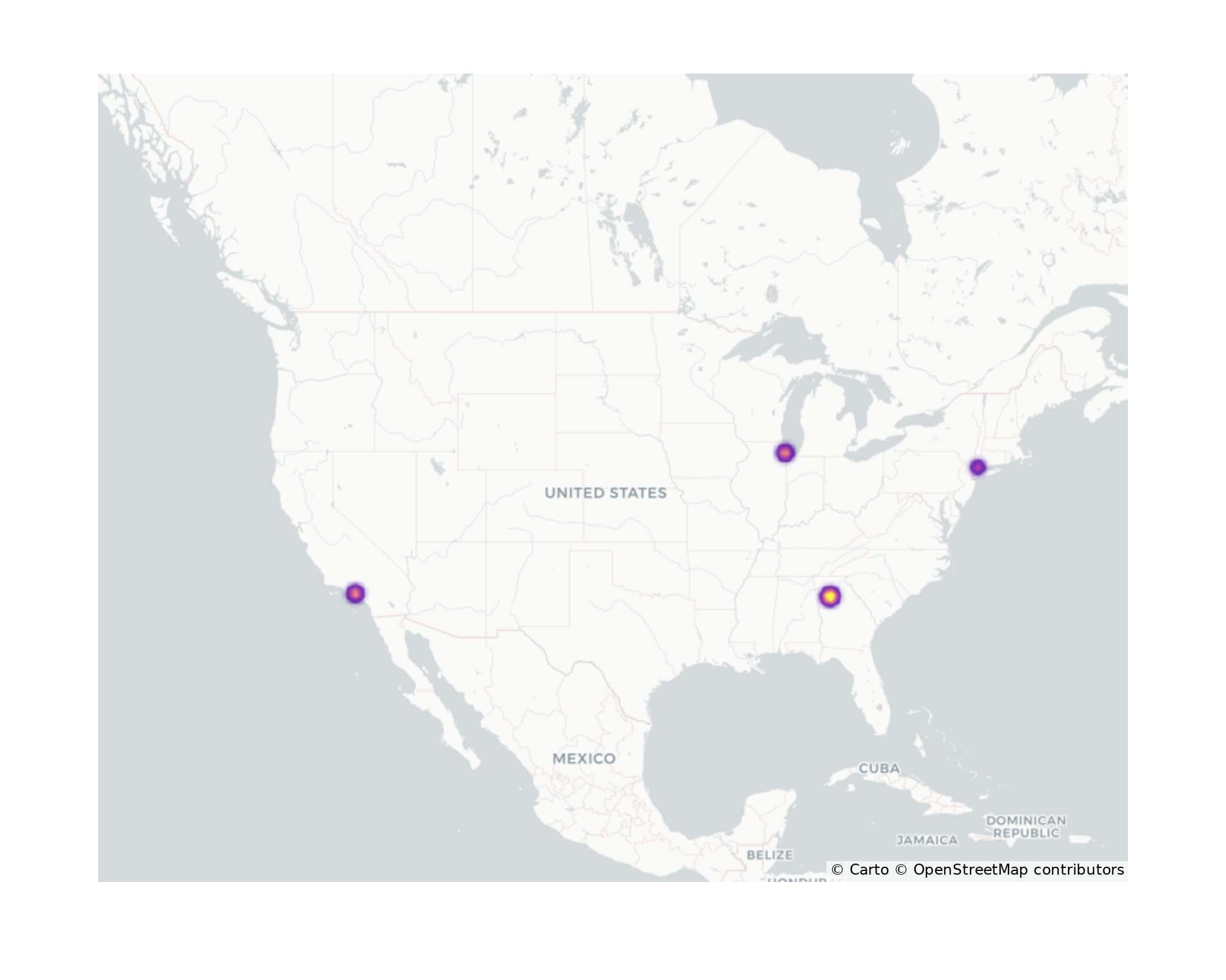 Trails Geographical Distribution